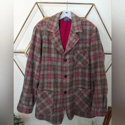 Vintage 60’s Men’s‎ Pendleton Jacket, red, orange, green, size M - Image 1 of 4