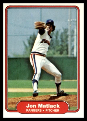 1982 Fleer #323 Jon Matlack Texas Rangers - Image 1 of 2