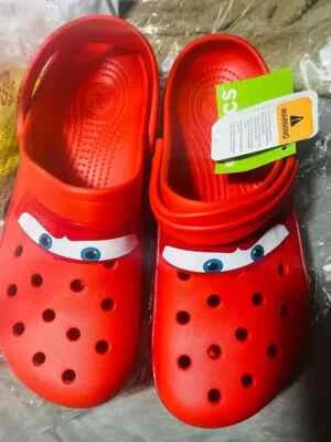 NEW Lightning McQueen Crocs Clog Adult Shoe Limited Classic Disney No Lightup - Image 1 of 4