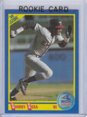 Tarjeta de novato Sammy Sosa 1990 puntuación Chicago White Sox Cubs béisbol radiocontrol Foto 1 de 2