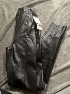 Zara Leather Leggings Sz Xs Nwt - Picture 1 of 5