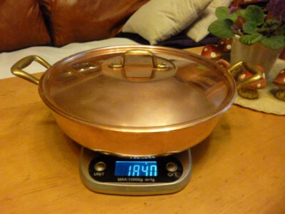 Ruffoni Italy, copper manufactory, copper roaster with lid, approx. 26/6.0 cm, d./h. 1840 g - Image 1 of 4