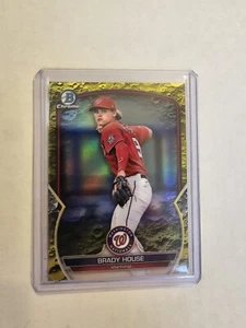 2023 Bowman Draft Chrome Brady House Yellow Crater Refractor /75 Nationals - Picture 1 of 2