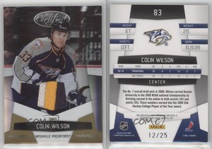 2010-11 Certified Mirror Gold Materials Prime /25 Colin Wilson #83