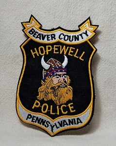 Vintage Hoewell Polizei Schulteraufnäher Beaver County PA KOSTENLOSER VERSAND - Bild 1 von 4