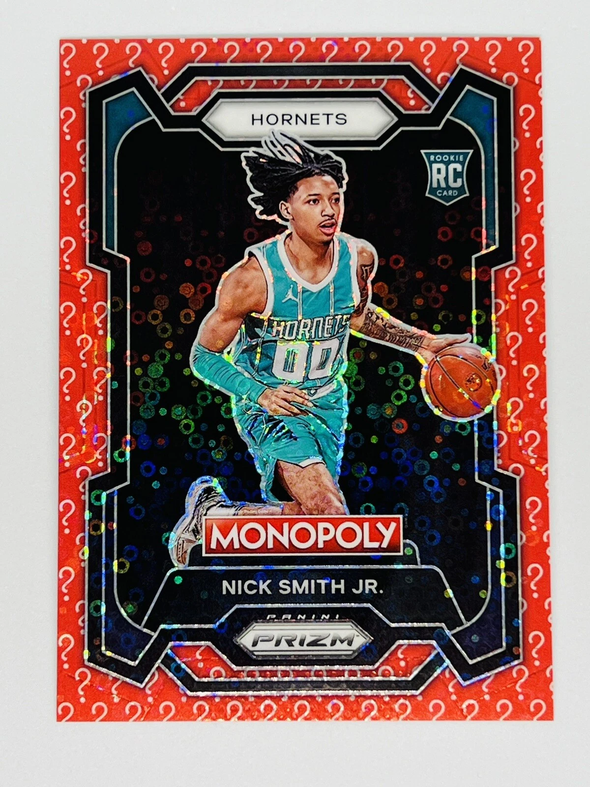 2023-24 Prizm Monopoly #14 Question Chance Nick Smith JR. #/25 Charlotte Hornets