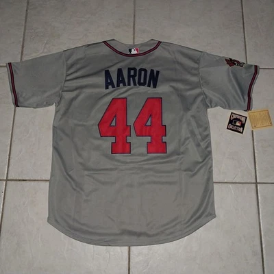 HANK AARON ATLANTA BRAVES M&N COOPERSTOWN 1974 RETROCESO. TALLA GRANDE, NUEVO CON ETIQUETAS. Foto 1 de 4