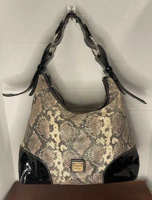 DOONEY & BOURKE Slate Snakeskin Python Hobo Shoulder Bag - REPAIR/RESTORATION - Image 1 of 4