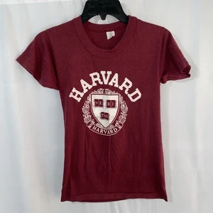 Vintage 80s Harvard University Single Stitch Shirt Youth Large 14-16 Made USA - Picture 1 of 4