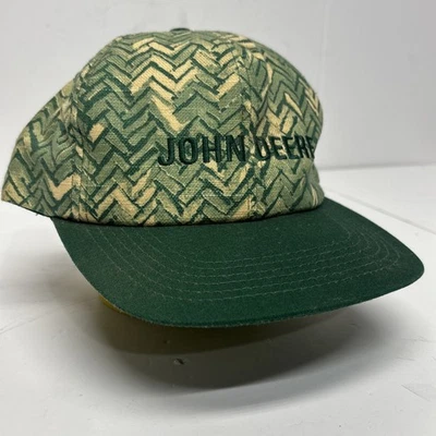 RARE! Vintage John Deere Snap Back K Products USA Adjustable Hat Green Truckers - Image 1 of 4