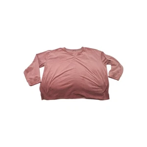 Women's Goodnight Kiss Pink Velour Pajama Top 2X Lounge wear - Picture 1 of 8