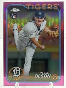 2024 Topps cromo - Reese Olson #40 refractor rosa (RC) - Imagen 1 de 2