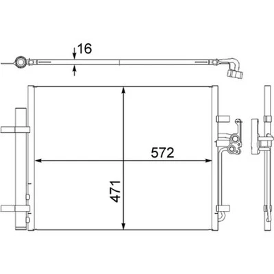 Mahle Condenser for Land Range Rover Evoque eD4 150 Coupe 2.2 Jul 2011-Apr 2016 - Image 1 of 4