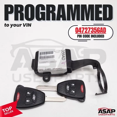 ⭐ VIN PROGRAMMED PLUG & PLAY IMMOBILIZER GRAND CARAVAN TOWN & COUNTRY 04727356AD - Image 1 of 4