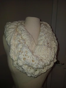One Size Ivory hat scarf set womens - Picture 1 of 8