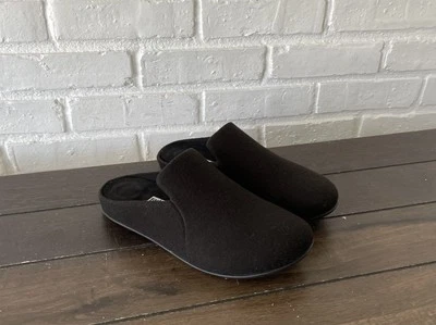 Fitflop Shuv Felt Black Women's Clogs Slide Slippers Comfort Shoes Sz 8 - Image 1 of 4