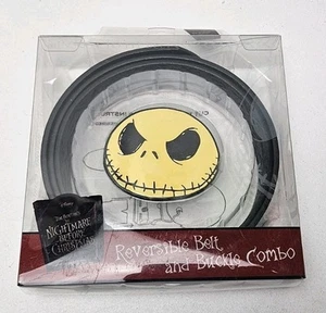 Bioworld Nightmare Before Christmas Reversible Belt & Buckle Set Jack Skellingto - Picture 1 of 7