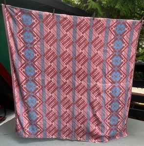 Vintage Reversible BEACON Style CAMP Cabin Lake Cotton BLANKET - 71x70" - Picture 1 of 9