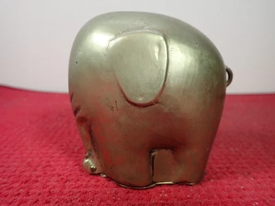 Vintage 1950’s India Brass Deco Elephant Bank - Image 1 of 4