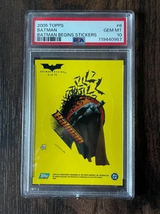 2005 TOPPS BATMAN BEGINS STICKERS #6 BATMAN PSA 10 POP 1 - Picture 1 of 4