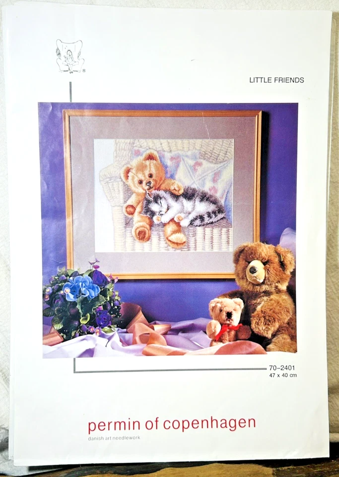 Permin of Copenhagen: Little Friends #70-2401, solo patrón de punto de cruz de cuenta Foto 1 de 4