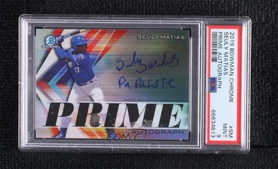2019 Bowman Chrome Prime Signatures /50 Seuly Matias #PCS-SM PSA 9 MINT Auto - Image 1 of 2