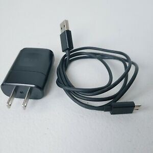 USED GENUINE LG Travel Charger-MCS-02WR (Black) W/ Micro USB CHARGING CABLE