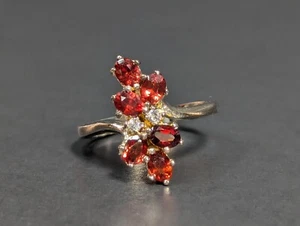 925 Sterling Silber Granat Ring Größe 7,25 - Bild 1 von 21