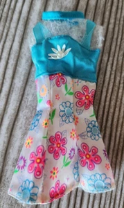1996 Barbie "Flower Fun" Blue Floral Dress Doll Size READ - Picture 1 of 2