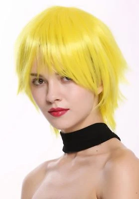 WIG ME UP Perücke Damen Herren Cosplay kurz sexy androgyn wild gestuft gelb SA088-M1