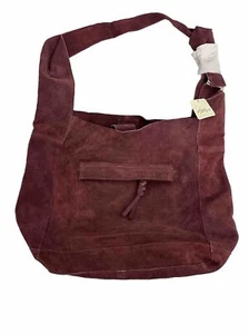 Free People Jessa Suede Carry All Hobo Bag Wild Mulberry New - Picture 1 of 13