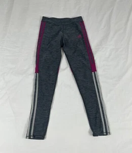 Adidas Girl Gray Athletic Compression Leggings L (14) - Picture 1 of 9