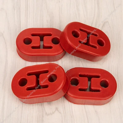 4*Heavy Duty Rubber Exhaust Tail Pipe Mount Bracket Hanger Bushing Insulator Red - Изображение 1 из 4