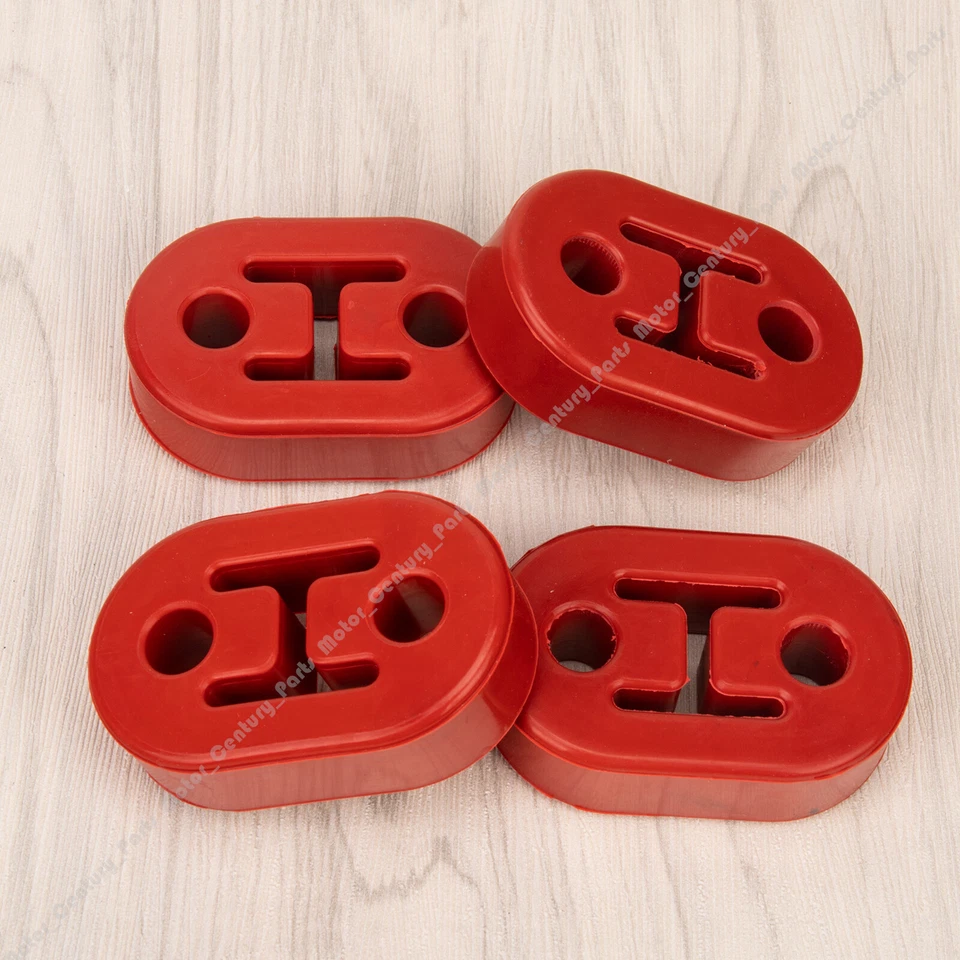 4*Heavy Duty Rubber Exhaust Tail Pipe Mount Bracket Hanger Bushing Insulator Red - Image 1 of 4