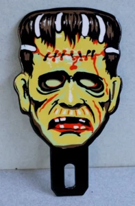 FRANKENSTEIN Monster Figur Nummernschild Auto Topper Halloween Maske Schild - Bild 1 von 2