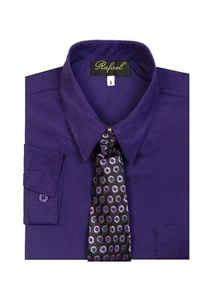 Baby Boys Dress Shirts Tie Set Formal And Casual Useful With  Full Color #S858 - Picture 1 of 34