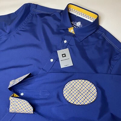 BACHRACH Baldwin Slate Mens Blue Long Sleeve Dress Shirt MSRP $128 Size Medium M - Image 1 of 4