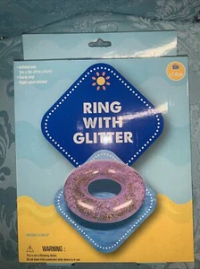 Swim Ring with Colored Glitter Swim Ring Tube Inflatable Pool Float 36"x36" - Picture 1 of 2