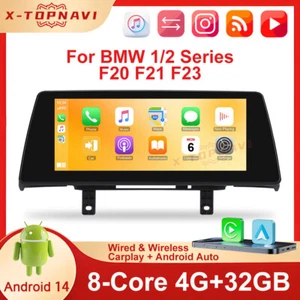 Navigatore GPS auto 10,25" 8 core apple carplay Android 14 per BMW Serie 1 F20 F21 NBT - Foto 1 di 14