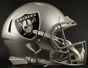 LAS VEGAS RAIDERS NFL Riddell SPEED Full Size Replica Football Helmet - Picture 1 of 7