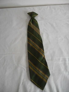 Vintage gestreifte grün lila gelb Clip auf Krawatte Krawatte Schnapper - Bild 1 von 7