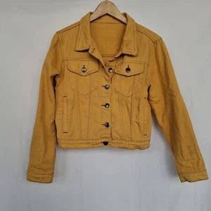Giacca denim gialla vintage anni 90 taglia 12 donna - Foto 1 di 6