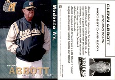 Glenn Abbott 2001 Grandstand Modesto A's #NNO Card *AutographDen*