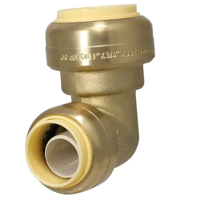 10 Pcs XFITTING 1" x 3/4" Push Fit Elbow, 1 x 3/4 Push To Connect Elbow - Image 1 of 4