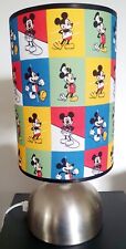 mickey mouse bedside touch Lamp base with fabric shade with bulb