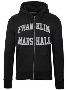 Sudadera con capucha con logotipo impreso en negro de Franklin Marshall - Imagen 1 de 5