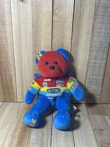 Team Beans Bear Nascar Jeff Gordon Beanie Toy 1999 Vintage Sports Collectible 8" Cover