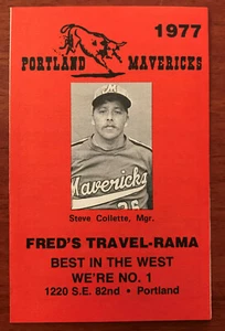 Programma Red 1977 Portland Mavericks Minor League BASTARDI DEL BASEBALL BASTARDI - Foto 1 di 3