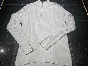 Express Design Studio Sweater Herren grau Pulli Reißverschlussärmel Large - Bild 1 von 9
