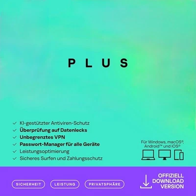 Plus Internet Security 2025 1 Gerät / PC 1 Jahr | AntiVirus Standard 2026 - Bild 1 von 2